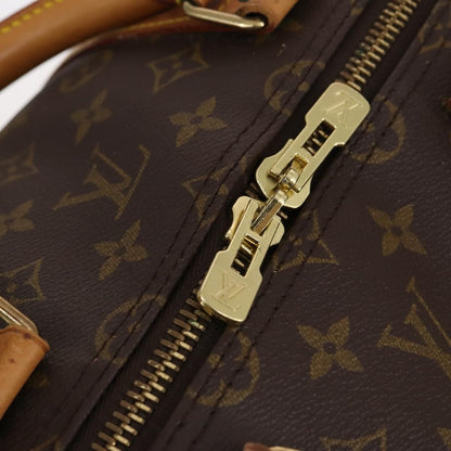 Louis Vuitton Keepall Bag Monogram Canvas, BROWN, CANVAS, Travel bag