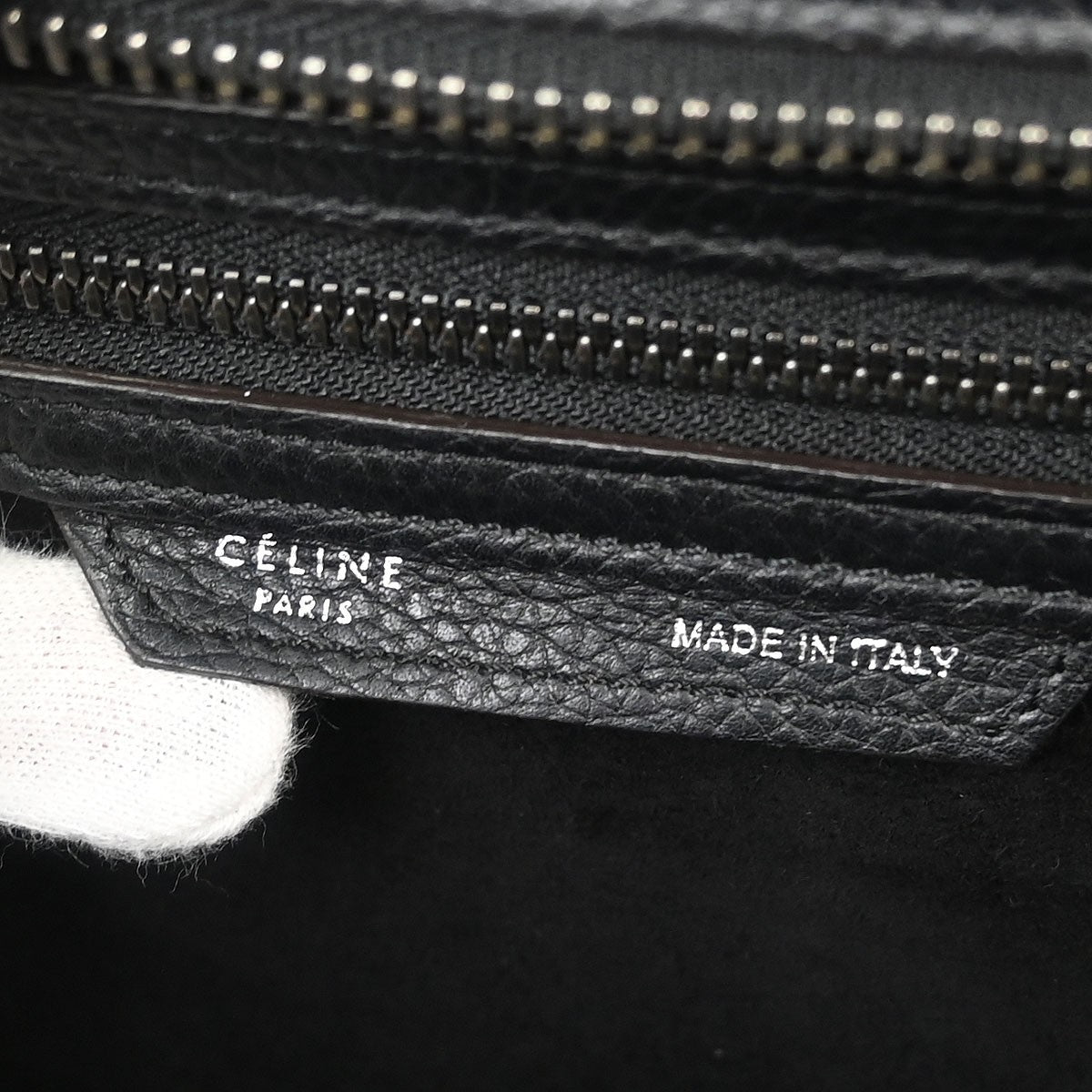 Celine Luggage Bag Smooth Leather, BLACK, LEATHER, Tote bag