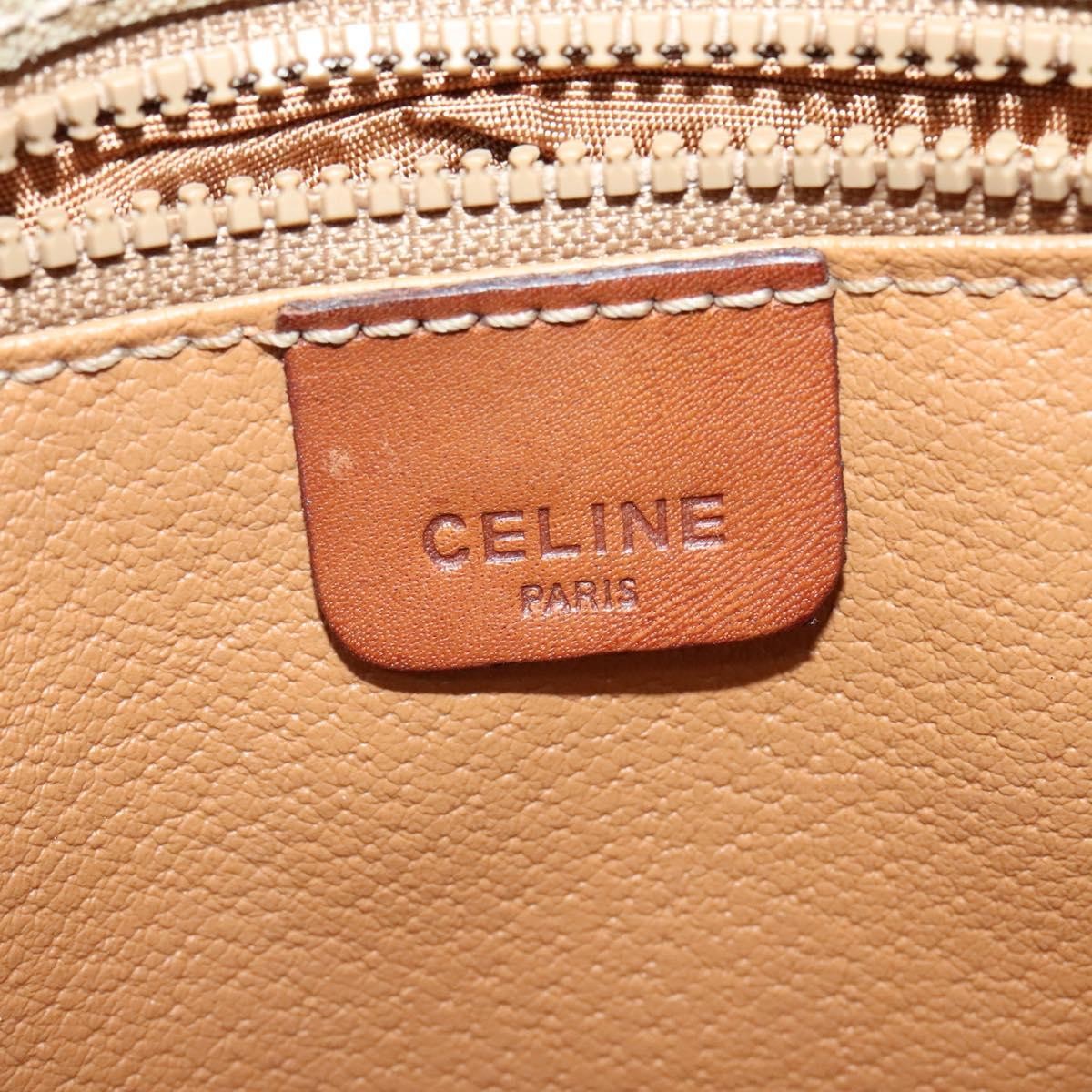Celine Macadam Shoulder Bag PVC Leather, BEIGE, CANVAS, Shoulder bag