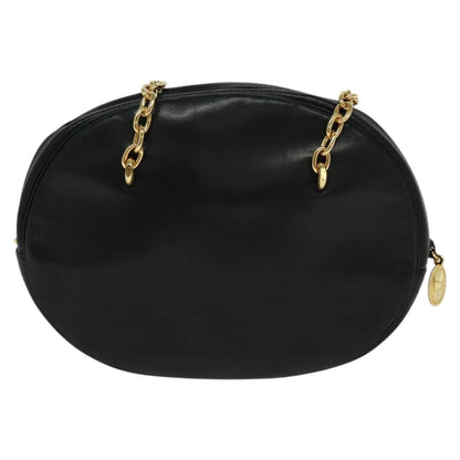 Christian Dior Vintage Shoulder Bag Leather, BLACK, LEATHER, Shoulder bag