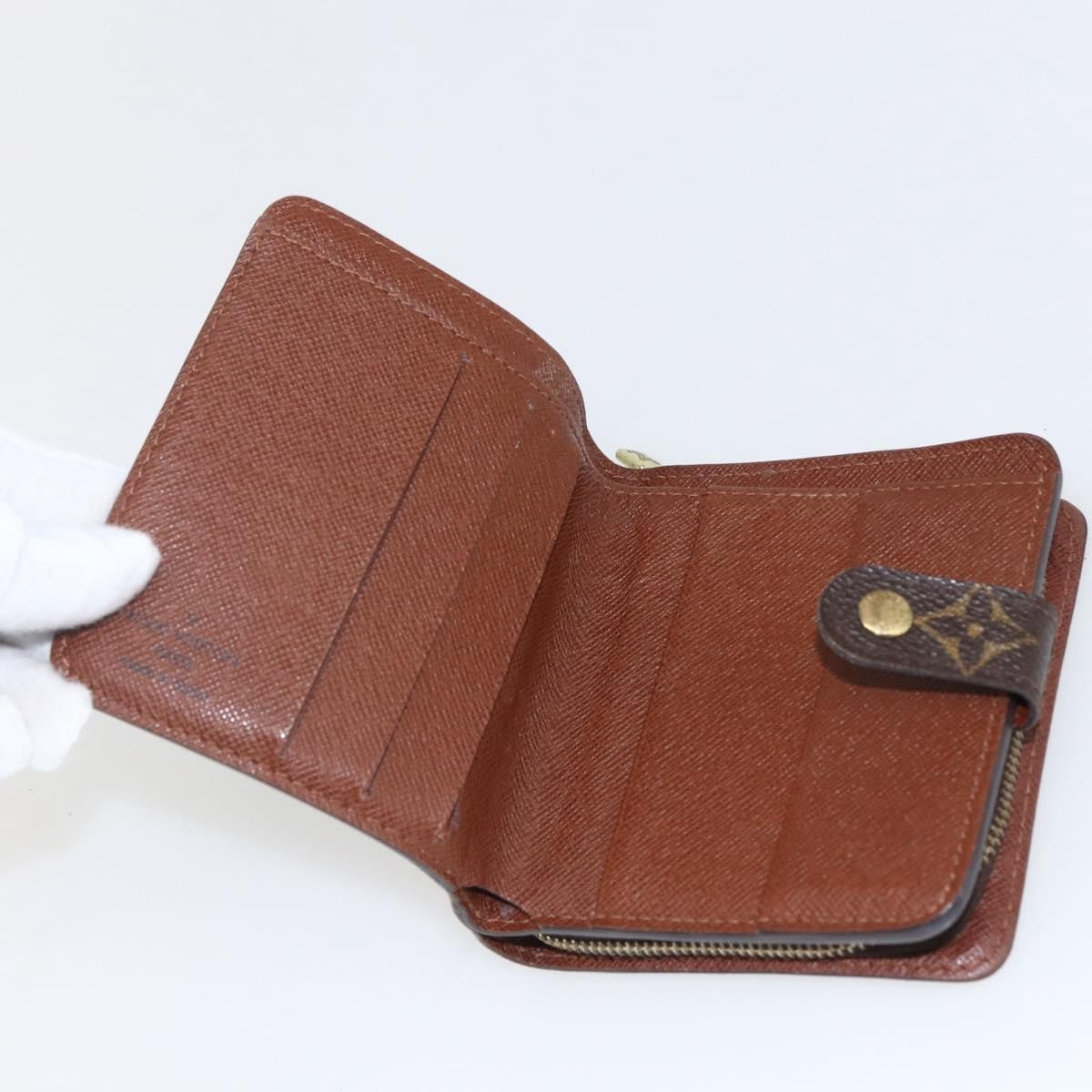 Louis Vuitton Compact Zippe Wallet Monogram Canvas, BROWN, CANVAS, Wallets