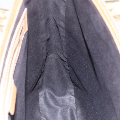 Celine Vintage Macadam Handbag Canvas and Leather, BROWN, CANVAS, Handbag