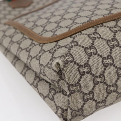 Gucci Vintage Web Strap Tote GG Coated Canvas, BEIGE, CANVAS, Tote bag