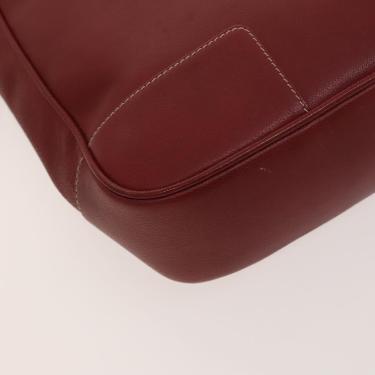 Loewe Anagram handbag Leather, RED, LEATHER, Handbag