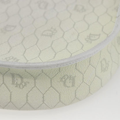 Christian Dior Vintage Honeycomb Flap Crossbody Bag Coated Canvas, WHITE, CANVAS, Shoulder bag