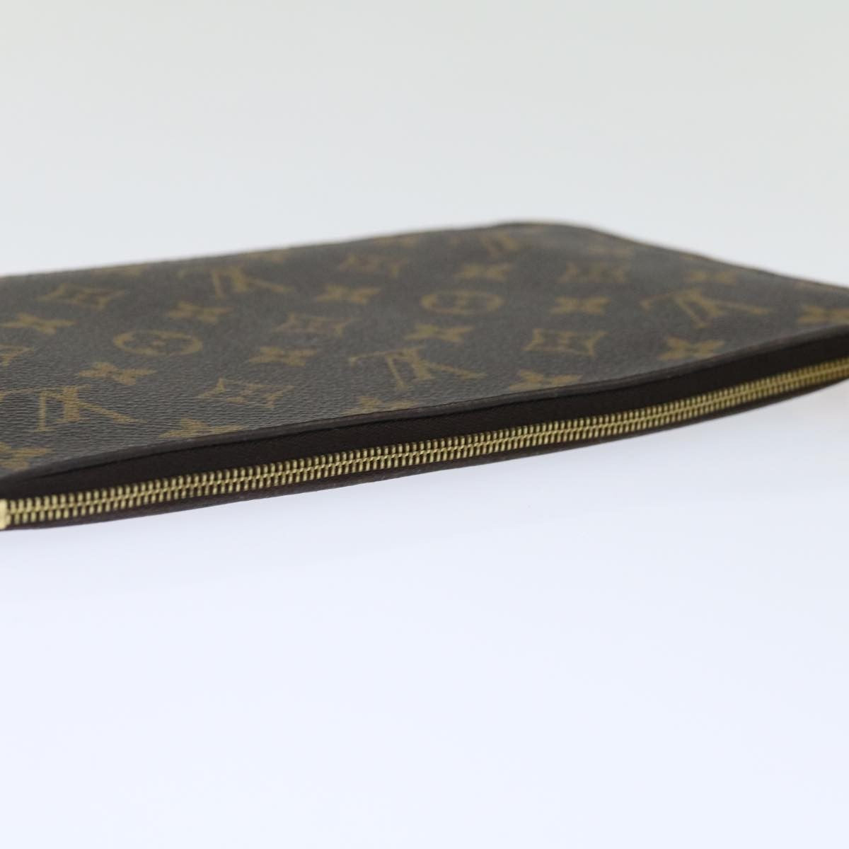 Louis Vuitton Neverfull Pochette Monogram Canvas, BROWN, CANVAS, Clutche & pouche