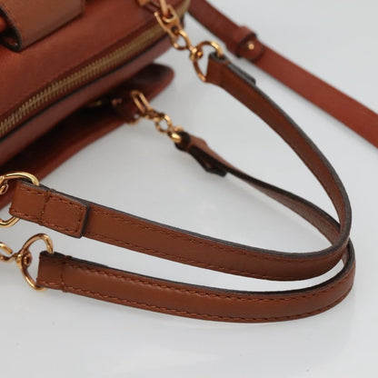 Chloe Elsie Satchel Leather, BROWN, LEATHER, Handbag