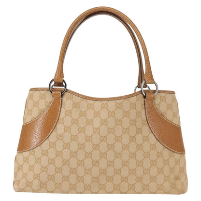 Gucci Vintage Ring Tote GG Canvas with Leather, BEIGE, CANVAS, Tote bag