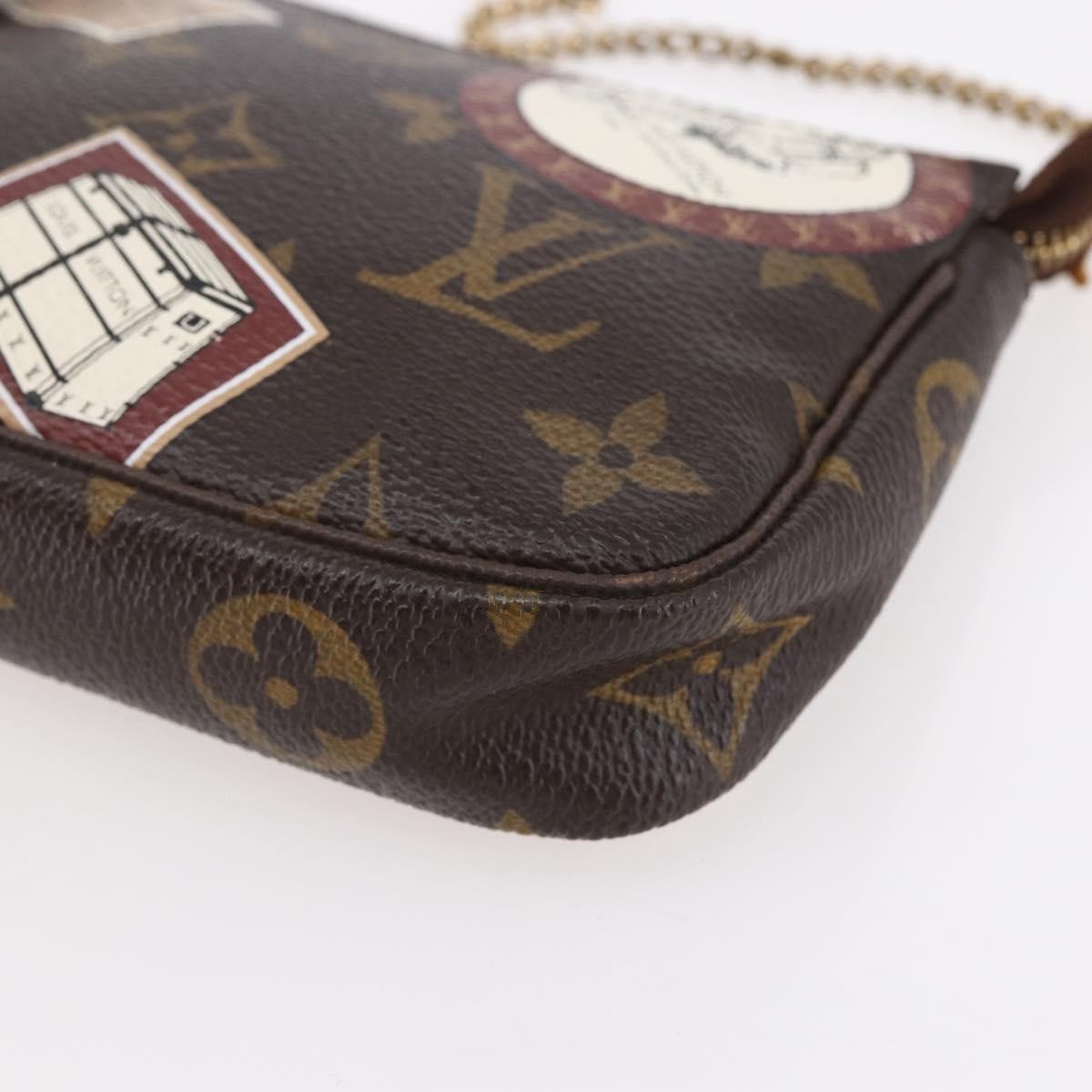 Louis Vuitton Mini pochette accessoire Limited edition Monogram canvas, BROWN, CANVAS, Accessory