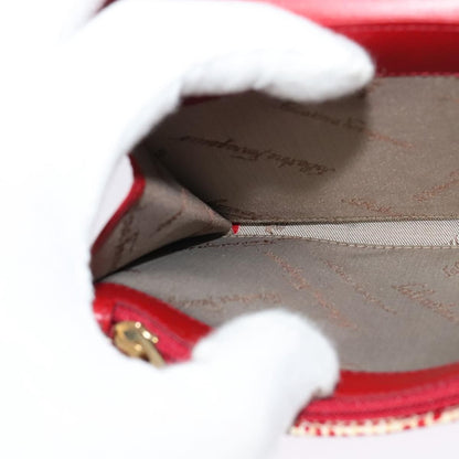 Salvatore Ferragamo Gancini Shoulder Bag Leather, RED, LEATHER, Shoulder bag