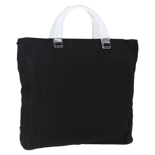 Prada Resin Handle Tote Tessuto, BLACK, NYLON, Tote bag