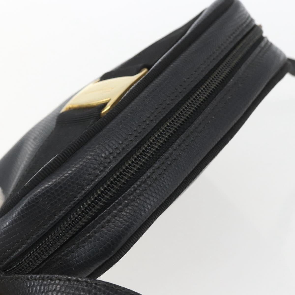 Salvatore Ferragamo Vala Shoulder Bag Leather, BLACK, LEATHER, Shoulder bag