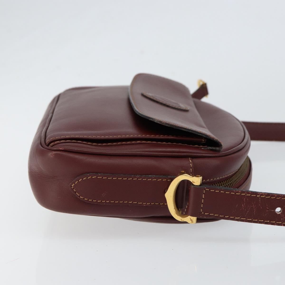 cartier Must de Cartier Shoulder Bag Leather, BURGUNDY, LEATHER, Shoulder bag