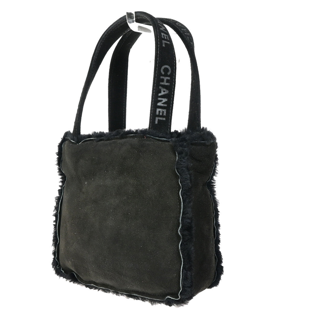 Chanel Fantasy Fur Tote Faux Fur with Leather, BLACK, SUEDE,FUR, Handbag