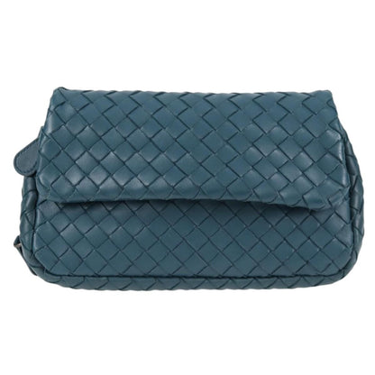 Bottega Veneta Expandable Chain Crossbody Bag Intrecciato Nappa, BLUE, LEATHER, Crossbody bag