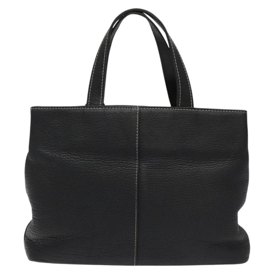 Burberry Handle Tote Leather, BLACK, LEATHER, Tote bag