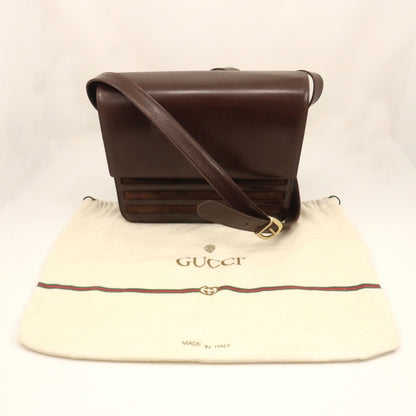 Gucci Old Gucci shoulder bag Suede and Leather, BROWN, LEATHER, Shoulder bag