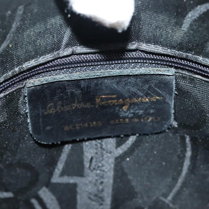 Salvatore Ferragamo Gancini Shoulder Bag Leather, BLACK, LEATHER, Shoulder bag