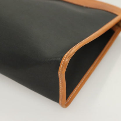 Christian Dior Vintage Zip Pochette Canvas and leather, BLACK, PVC, Clutche & pouche