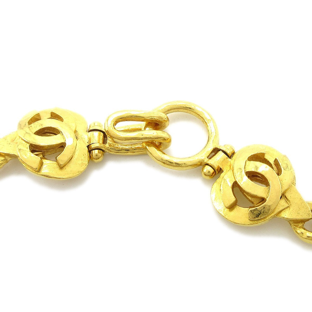 Chanel CC Heart Pendant Necklace Metal, GOLD, GOLD_PLATED, Necklace