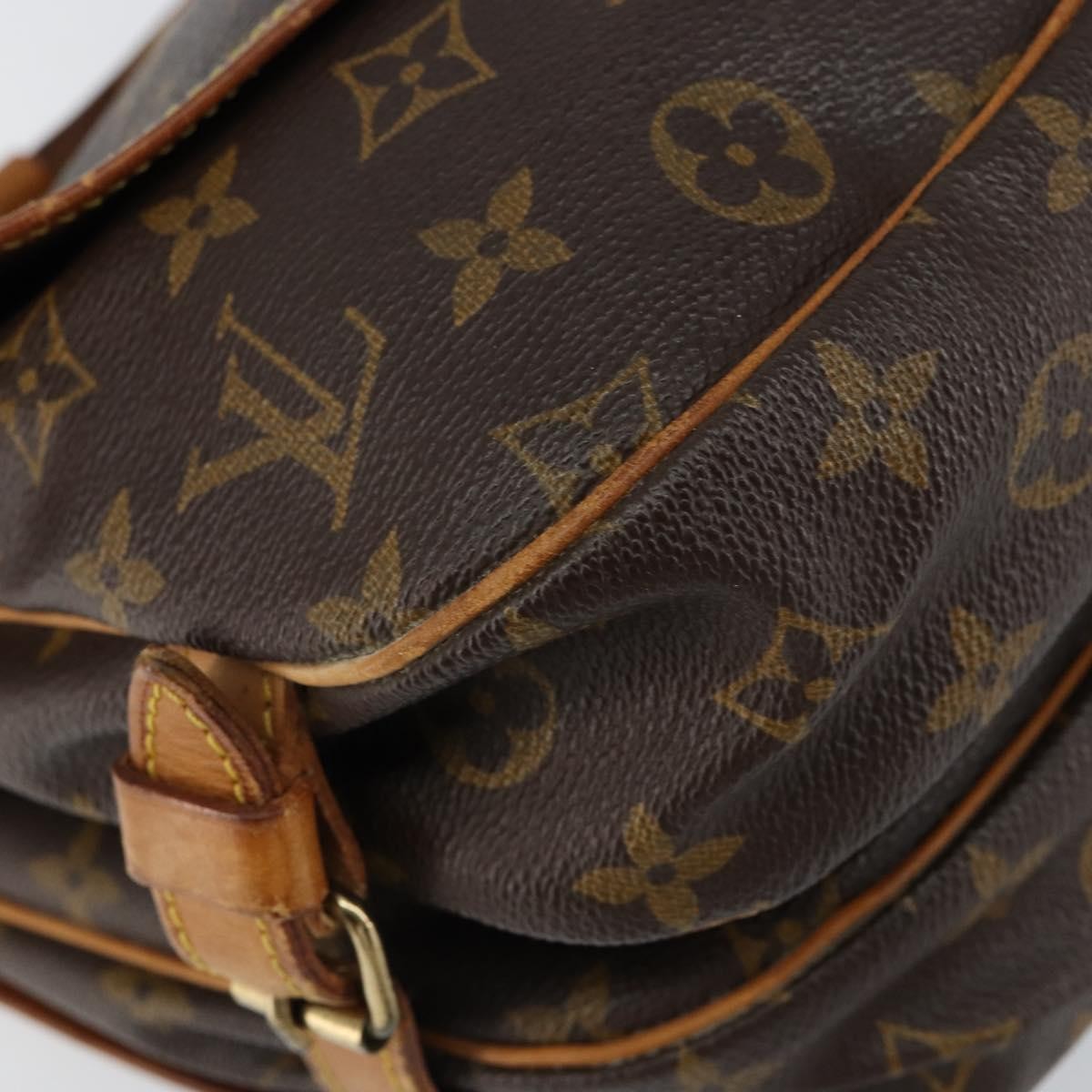 Louis Vuitton Saumur Handbag Monogram Canvas, BROWN, CANVAS, Shoulder bag