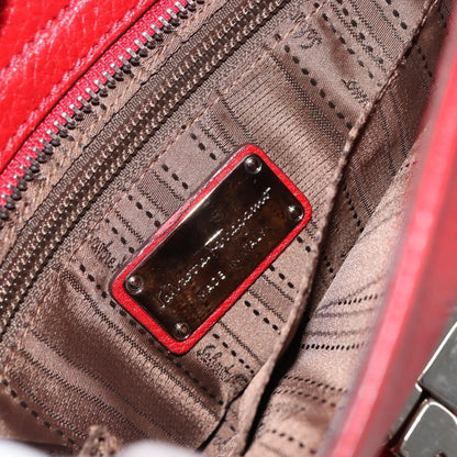Salvatore Ferragamo Sofia Satchel Grainy Leather, RED, LEATHER, Handbag