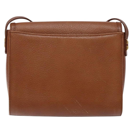 Burberry Flap Shoulder Bag Leather, BROWN, LEATHER, Shoulder bag