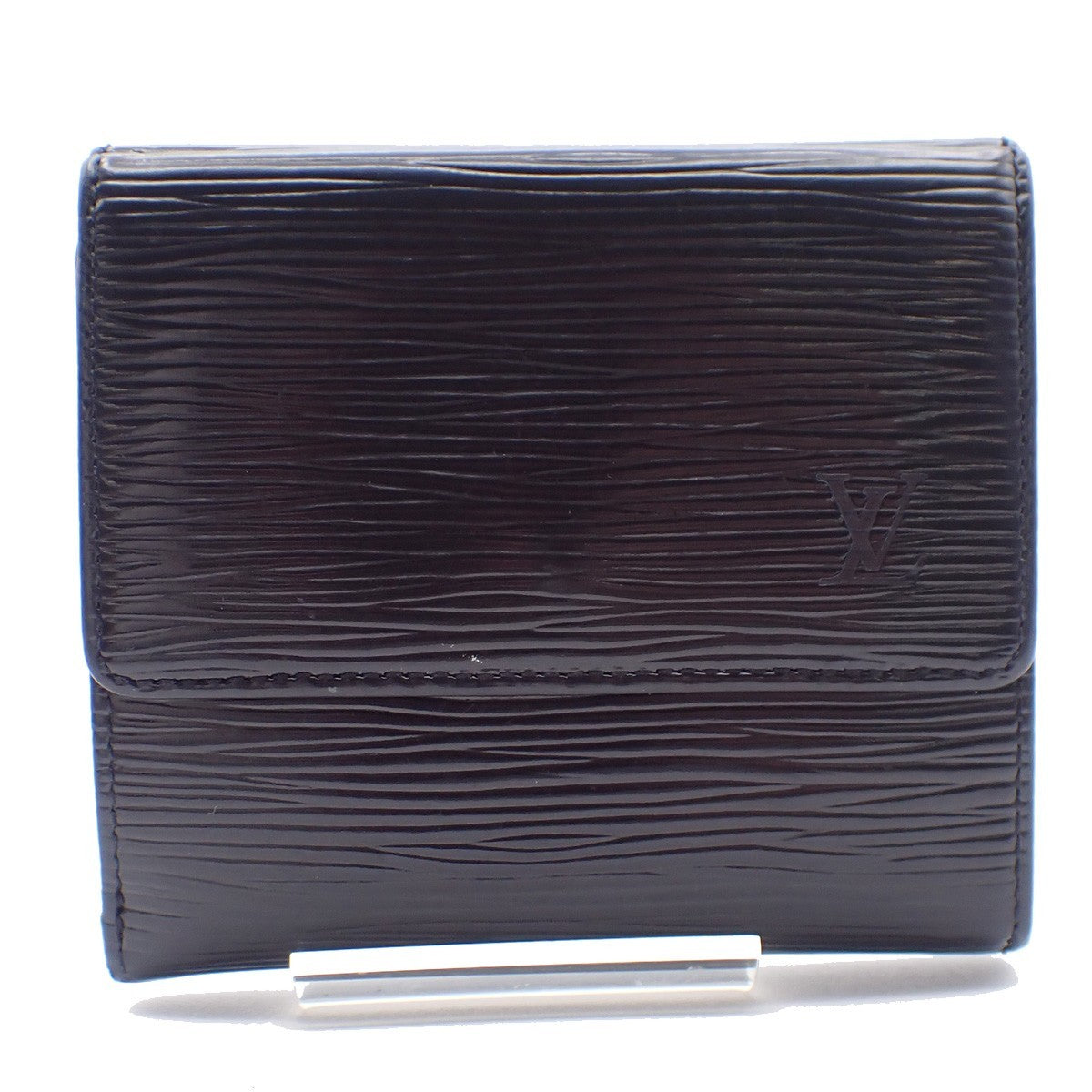 Louis Vuitton Porte Monnaie Billet Carte Crédit Leather, BLACK, LEATHER, Wallets