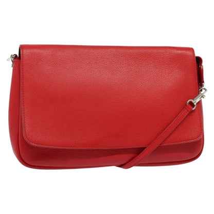 Louis Vuitton Essential Cuir Boheme Handbag Leather, RED, LEATHER, Shoulder bag