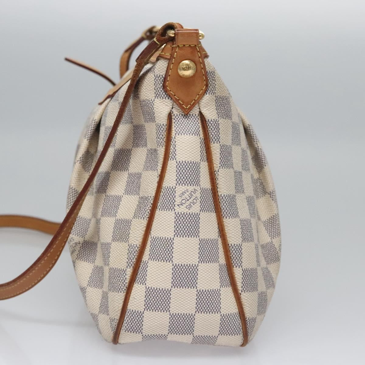 Louis Vuitton Siracusa Handbag Damier, WHITE, CANVAS, Shoulder bag