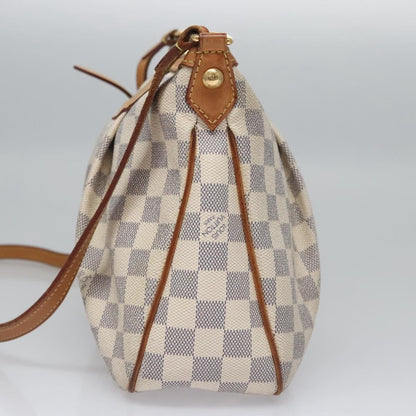 Louis Vuitton Siracusa Handbag Damier, WHITE, CANVAS, Shoulder bag