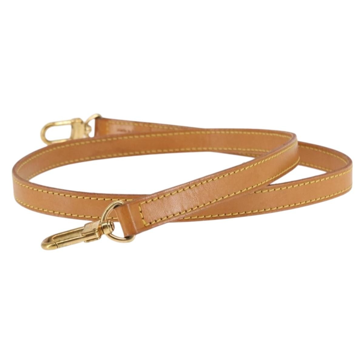 Louis Vuitton Bandouliere Leather, BEIGE, LEATHER, Straps