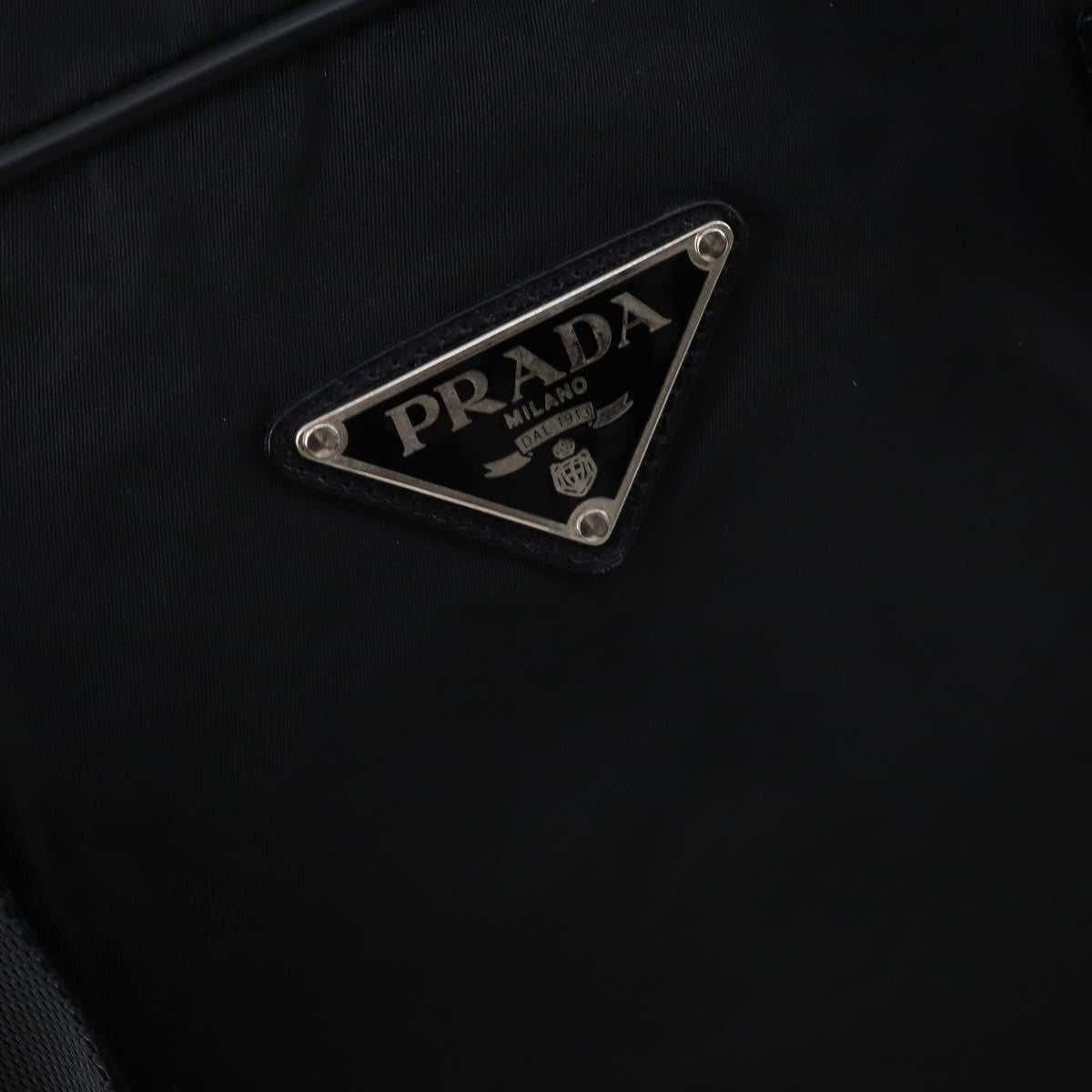 Prada Boston Bag Tessuto, BLACK, NYLON, Handbag