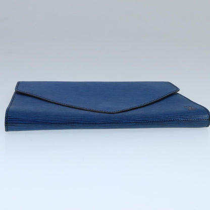 Louis Vuitton Art Deco Clutch Epi Leather, BLUE, LEATHER, Clutche & pouche