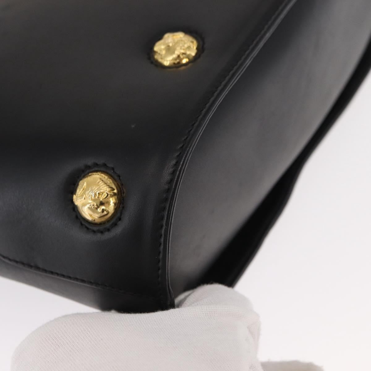 Salvatore Ferragamo Vintage Handbag Leather, BLACK, LEATHER, Handbag