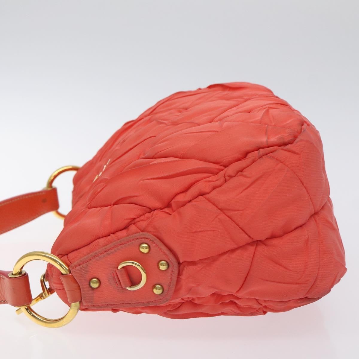 Prada Vintage Zip Handbag Tessuto, ORANGE, NYLON, Handbag