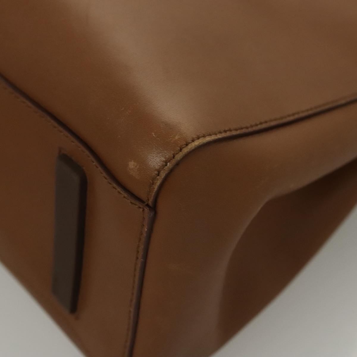 Prada Vintage Handbag Leather, BROWN, LEATHER, Handbag