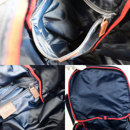 Gucci Travel Backpack GG Nylon, NAVY, NYLON, Backpack