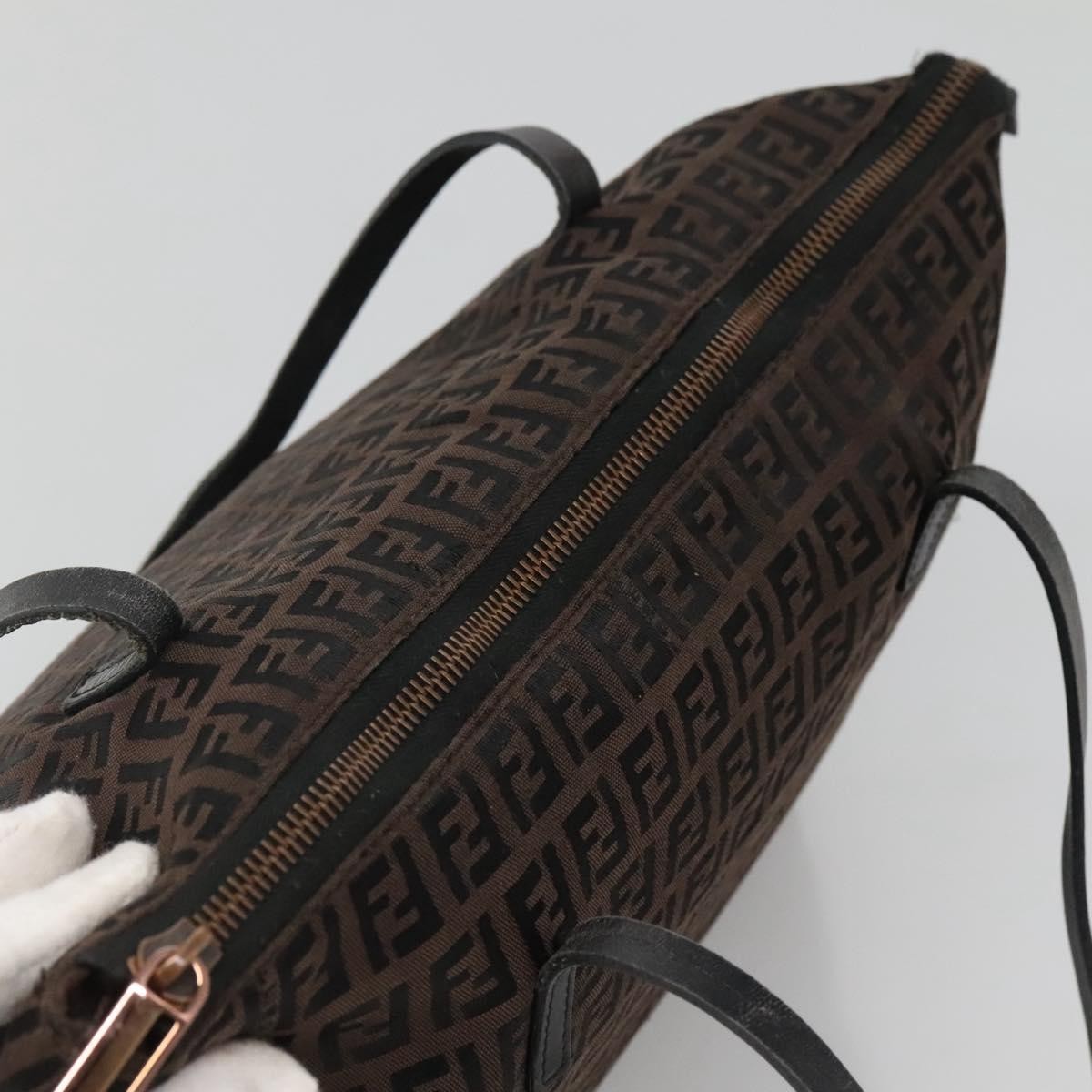 Fendi Roll Tote Zucca Canvas, BROWN, CANVAS, Tote bag