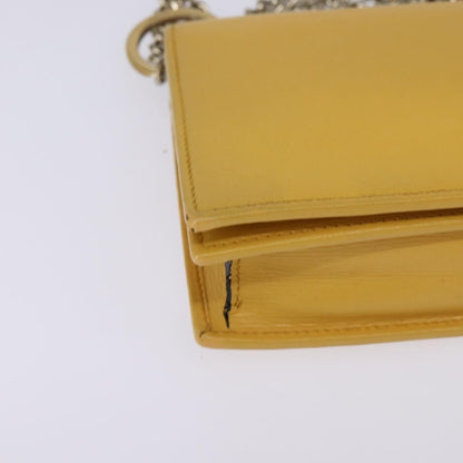 Gucci Betty Chain Wallet Leather, YELLOW, LEATHER, Clutche & pouche