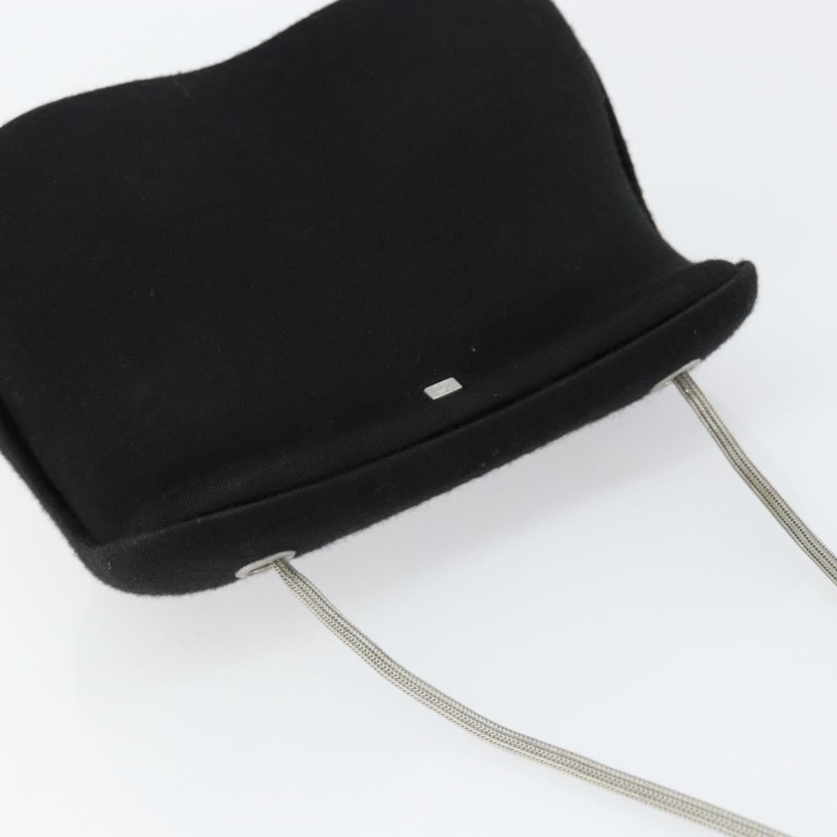 Chanel Millennium Shoulder Bag Jersey, BLACK, COTTON, Shoulder bag