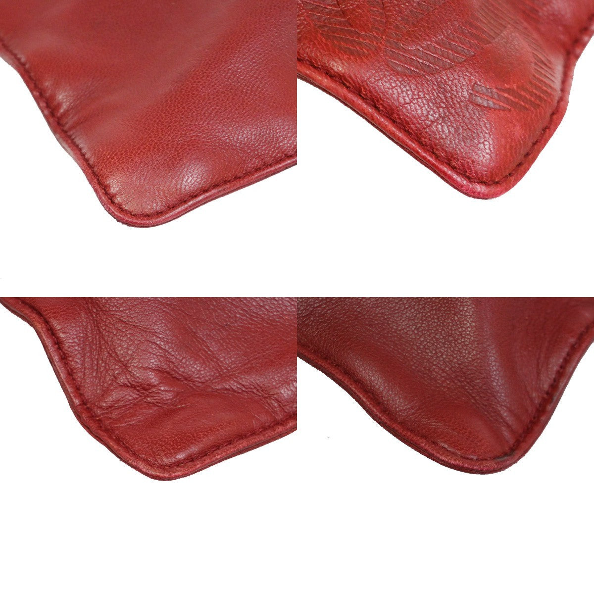 Loewe Vintage Anagram Tote Leather, RED, LEATHER, Tote bag