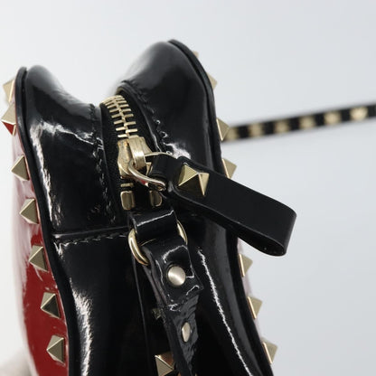 Valentino Garavani Rockstud Chain Camera Crossbody Bag Patent leather, RED, PATENT_LEATHER, Clutche & pouche