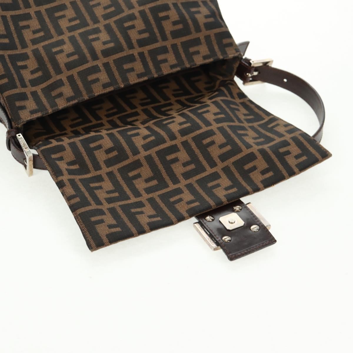 Fendi Mamma Baguette Zucca canvas, BLACK, CANVAS, Shoulder bag