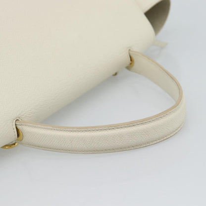 Celine Belt Bag Textured Leather, White, Leather, Handbag