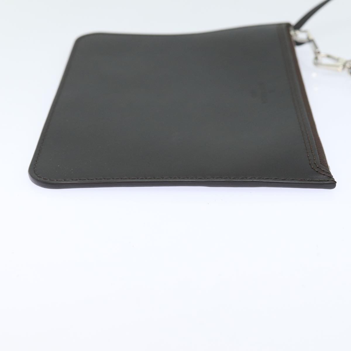 Louis Vuitton Neverfull Pochette Leather, BROWN, LEATHER, Clutche & pouche