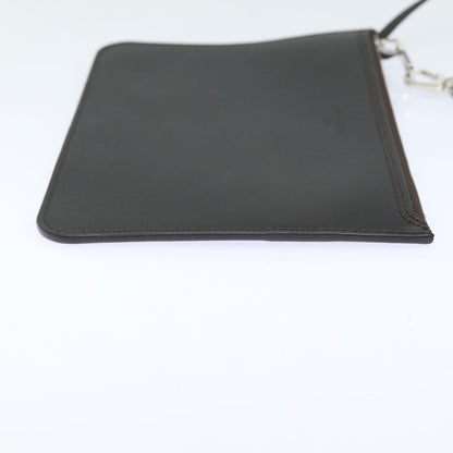 Louis Vuitton Neverfull Pochette Leather, BROWN, LEATHER, Clutche & pouche