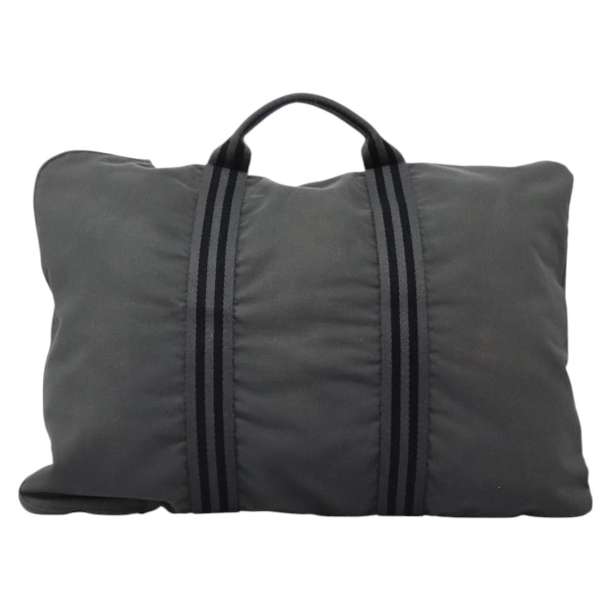 Hermes Fourre Tout Besace Messenger Bag Toile, GRAY, CANVAS, Crossbody bag