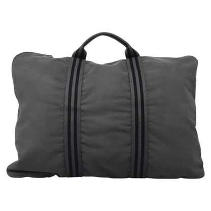 Hermes Fourre Tout Besace Messenger Bag Toile, GRAY, CANVAS, Crossbody bag