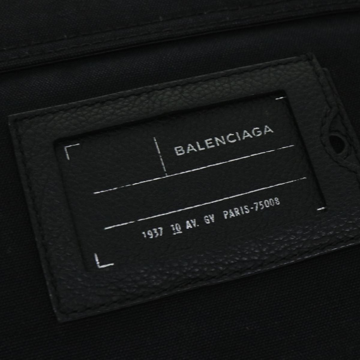 Balenciaga Flap Clutch Canvas with Leather, BLACK, CANVAS, Clutche & pouche
